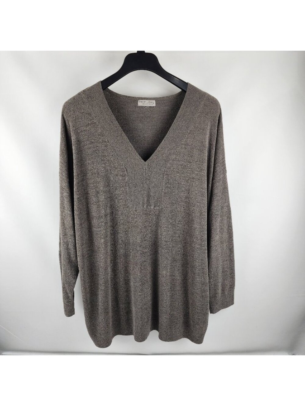 Barefoot Dreams Womens Mineral Cozy Chic Ultra Lite Slouchy Sweater V-Neck Tunic